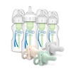 9 oz  4 Pack with HappyPaci Pacifiers  Cool Gray  Green  & Ecru