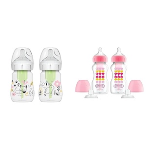 image:imageDr Browns AntiColic Options  WideNeck Baby Bottle Designer Edition  Natural Flow AntiColic Options WideNeck Sippy Bottle Starter Kit