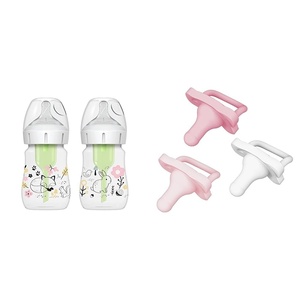 image:imageDr Browns AntiColic Options WideNeck Baby Bottles Woodland Decos 5 oz Level 1 Nipple 2Pack  HappyPaci 100 Silicone Pacifiers 06m BPA Free 3 Ct