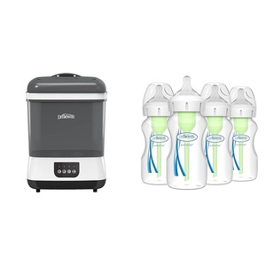 image:imageDr Browns Baby Bottle Sterilizer Dryer amp AntiColic Options WideNeck Bottles Level 1 Slow Flow Nipple 9 oz 4 Count