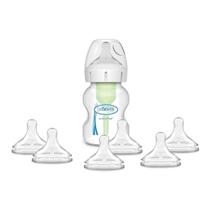 image:imageDr Browns Natural Flow AntiColic Options WideNeck Baby Bottle 5 oz150 mL Level 1 Nipple 4Pack 0m with 6Pack Level 2 Nipples5 oz  1 Pack with 6 Pack  Level 2 Nipples