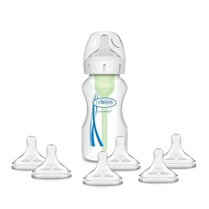 image:imageDr Browns Natural Flow AntiColic Options WideNeck Baby Bottle 5 oz150 mL Level 1 Nipple 4Pack 0m with 6Pack Level 2 Nipples9 oz  1 Pack with 6 Pack  Level 2 Nipples