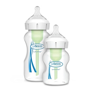 image:imageDr Browns Natural Flow AntiColic Options WideNeck Baby Bottle 9 oz270 mL and 5oz150 mL with Level 1 Slow Flow Nipple 2 Pack 0m