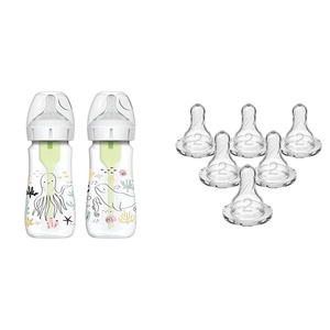 image:imageDr Browns Natural Flow AntiColic Options WideNeck Baby Bottle Designer Edition Bottles amp Dr Browns Natural Flow Level 2 Narrow Baby Bottle Silicone Nipple Medium Flow 3m 100 Silicone