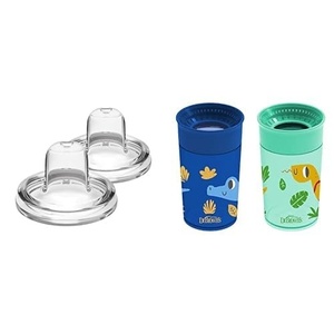 image:imageDr Browns Options WideNeck Baby Bottle Sippy Spout 2Count amp Milestones Cheers 360 Cup Spoutless Transition Cup Travel Friendly LeakFree Cup