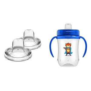 image:imageDr Browns Options WideNeck Baby Bottle Sippy Spout 2Count amp Milestones Soft Spout Cup Handles Blue  9oz 9m