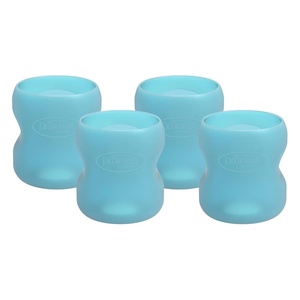 image:imageDr Browns Options WideNeck Glass Bottle Sleeve 100 Silicone Blue BPAFree 5 oz 12PackBlue Value Pack  5oz