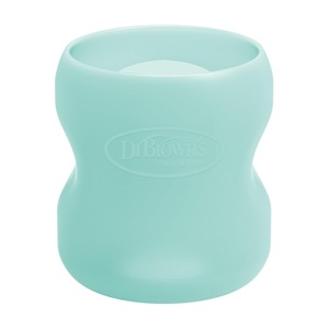 image:imageDr Browns Options WideNeck Glass Bottle Sleeve 100 Silicone Blue BPAFree 5 oz 4PackMint  5oz