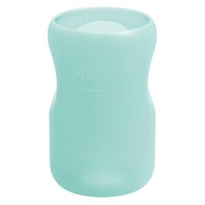 image:imageDr Browns Options WideNeck Glass Bottle Sleeve 100 Silicone Blue BPAFree 5 oz 4PackMint  9oz