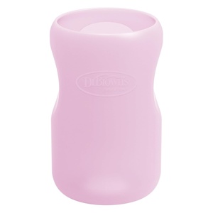 image:imageDr Browns Options WideNeck Glass Bottle Sleeve 100 Silicone Blue BPAFree 5 oz 4PackPink  9oz