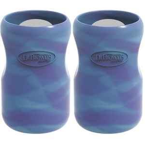 image:imageDr Browns Options WideNeck Glass Bottle Sleeve 100 Silicone GlowintheDark BPAFree 9 oz 2Pack   266 