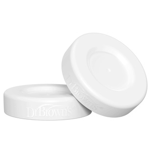 image:imageDr Browns Silicone Baby Bottle StorageTravel Caps Secure Leakproof Lids Fits 9 oz270 mL and 5 oz150 mL Silicone Bottles BPAFree 2Pack
