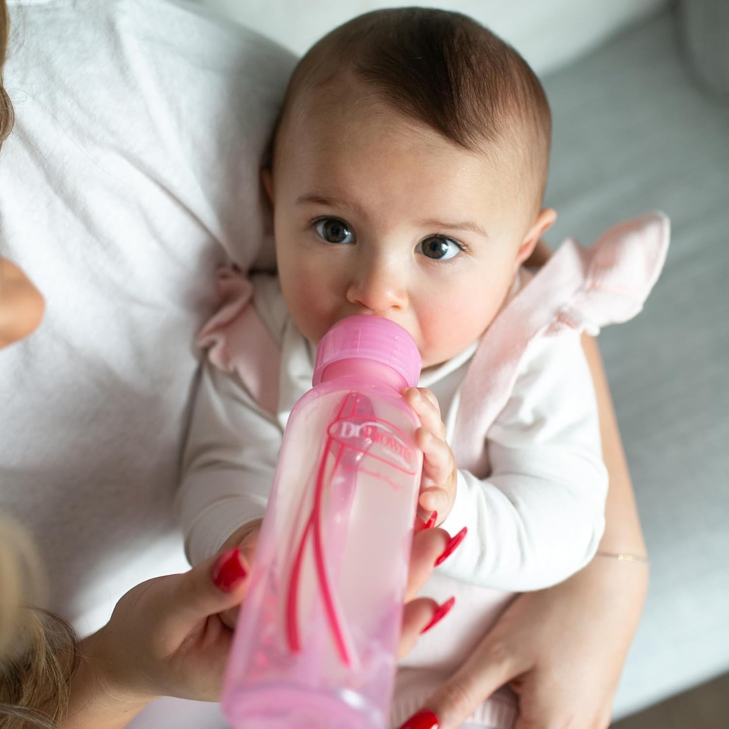 image:imageDr Browns AntiColic Options Special Edition Pink Baby Bottle Gift Set with Sippy Spout Cup Happy Paci Pacifier Teether Bottle Brush and Travel Caps PacifierTeether Style May VarySpecial Edition Pink