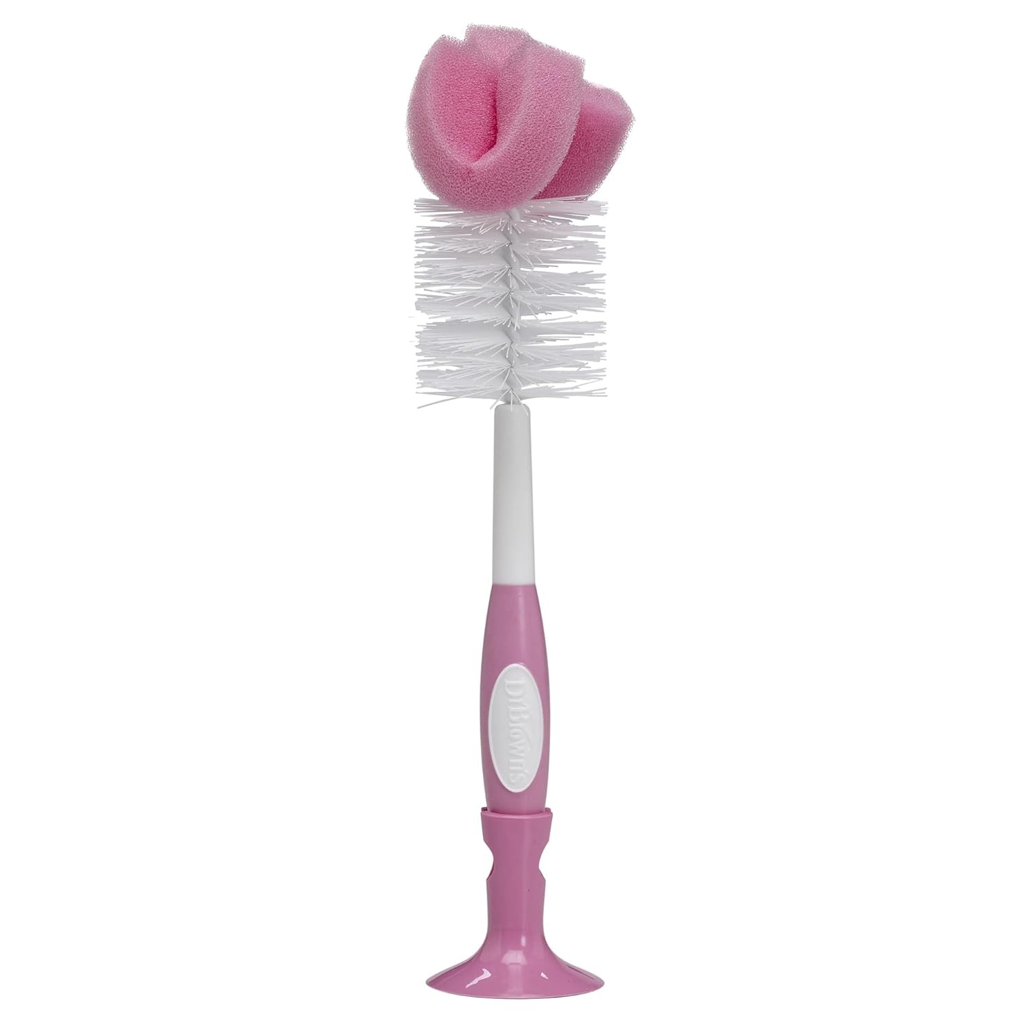 image:imageDr Browns AntiColic Options Special Edition Pink Baby Bottle Gift Set with Sippy Spout Cup Happy Paci Pacifier Teether Bottle Brush and Travel Caps PacifierTeether Style May VarySpecial Edition Pink