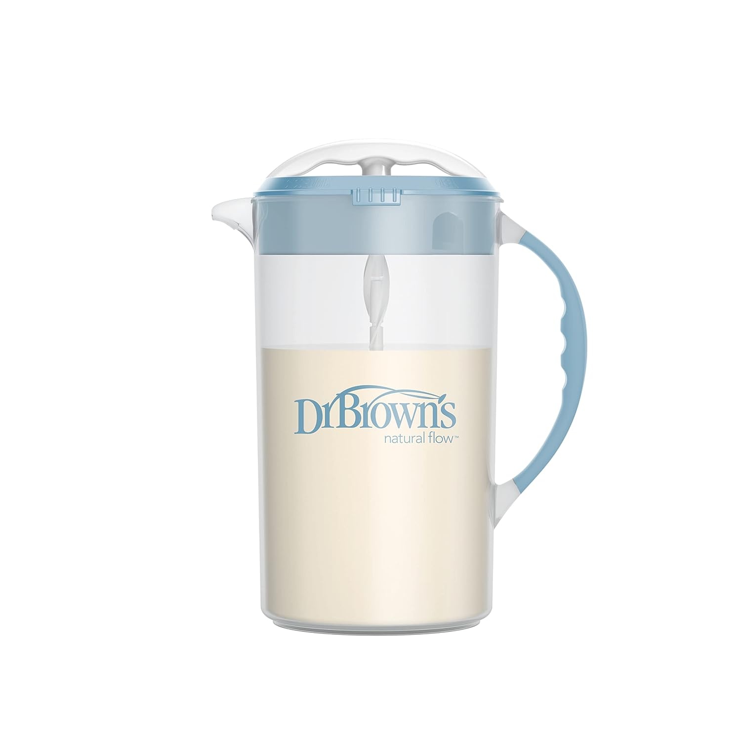 image:imageDr Browns Baby Formula Mixing Pitcher with Adjustable Stopper Locking Lid amp No Drip Spout 36oz BPA Free Blue amp Natural Flow Preemie Flow Narrow Baby Bottle Silicone Nipple Slowest Flow 0m