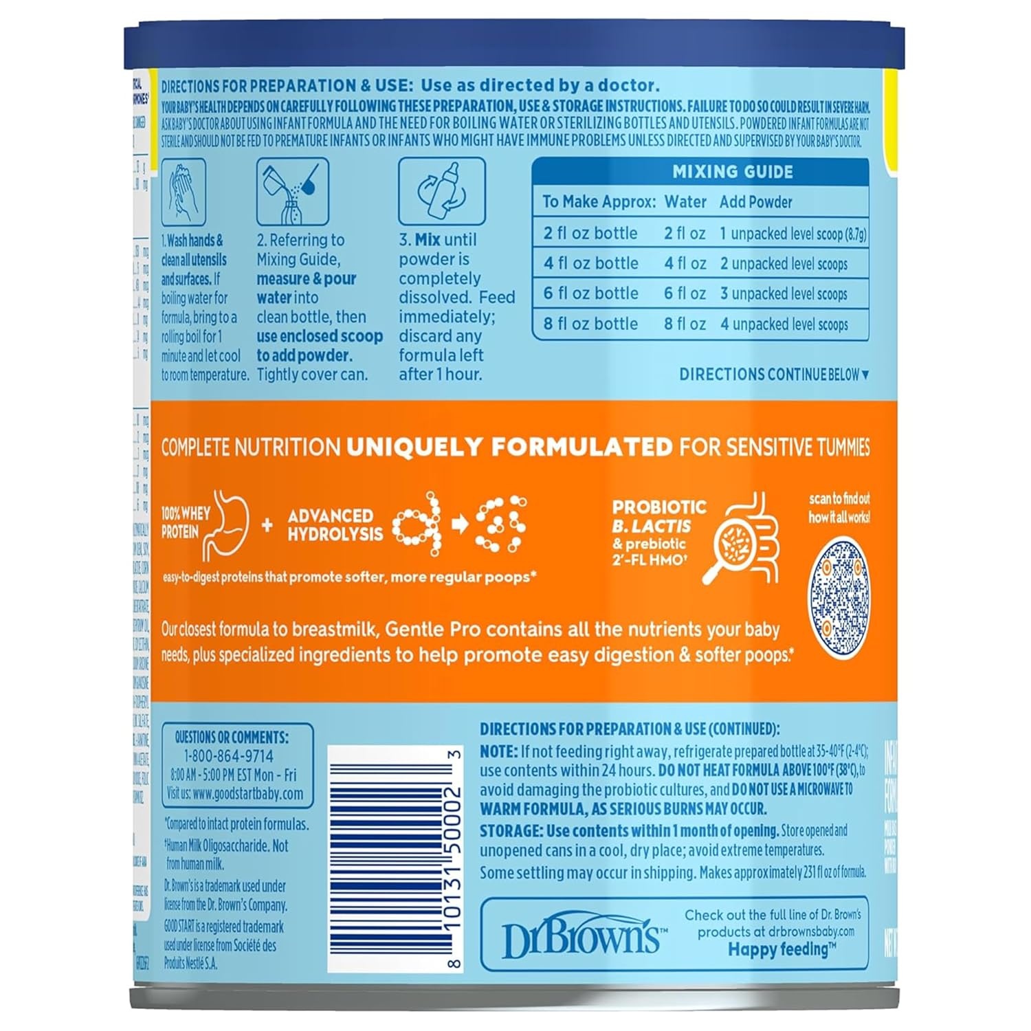 image:imageDr Browns InstaPrep Warm Water Dispenser Blur amp Good Start Baby Formula Powder GentlePro Stage 1 Non GMO 32 Ounce for 012 Months