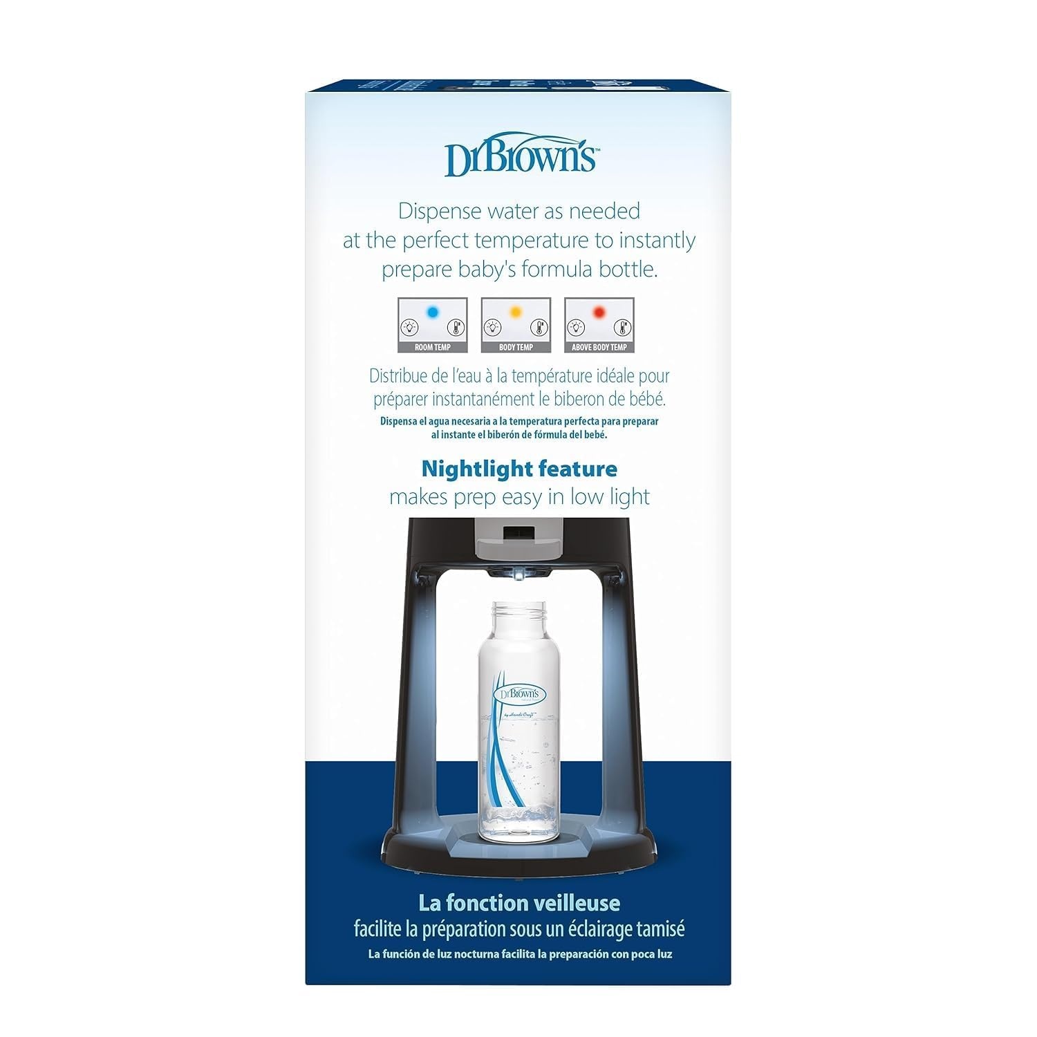 image:imageDr Browns InstaPrep Warm Water Dispenser with Natural Flow AntiColic Options Baby Bottles 4 oz120 mL with Level 1 Slow Flow Nipple 4 Pack 0m