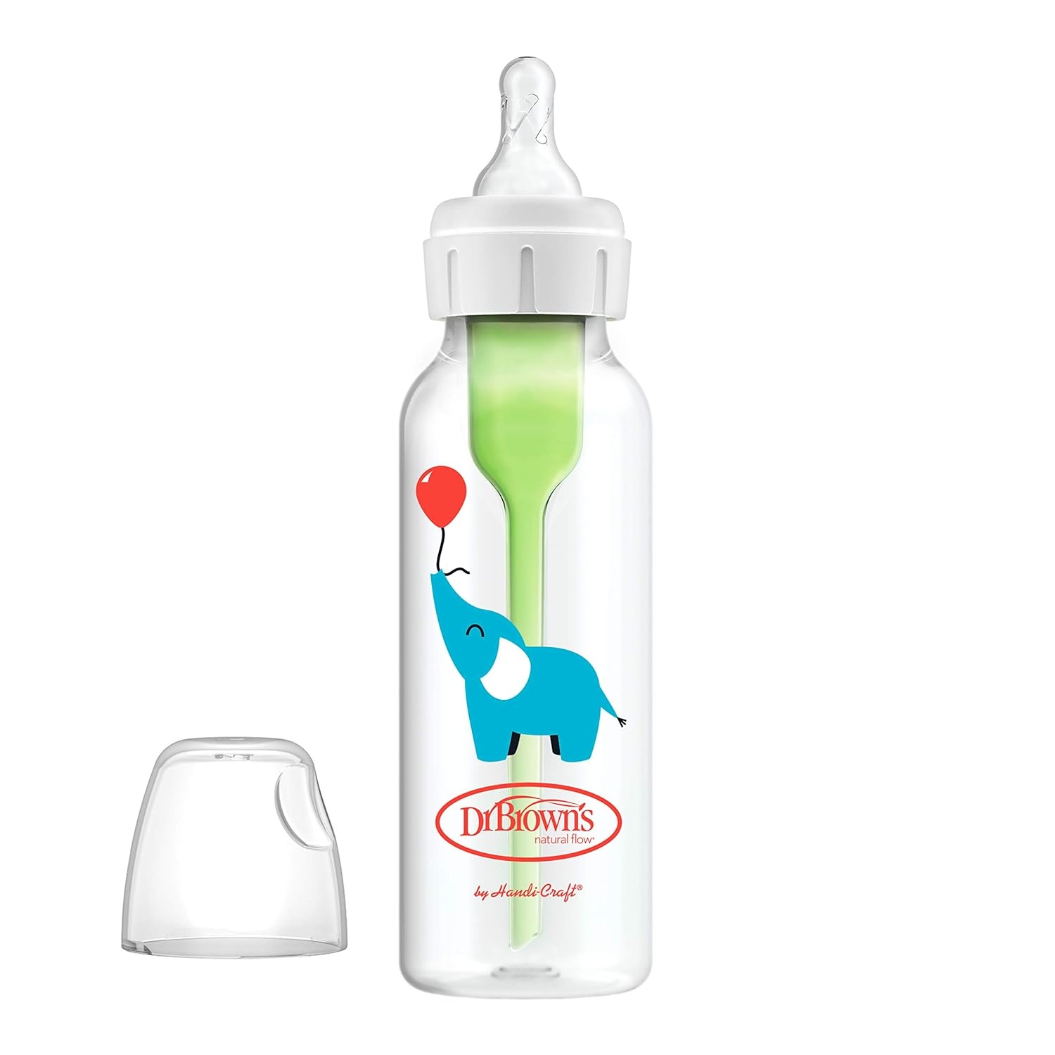 image:imageDr Browns Natural Flow AntiColic OptionsNarrow 8oz250mL Baby Bottle Lovey Gift Set with Level 1 Slow Flow Nipples PinkClear