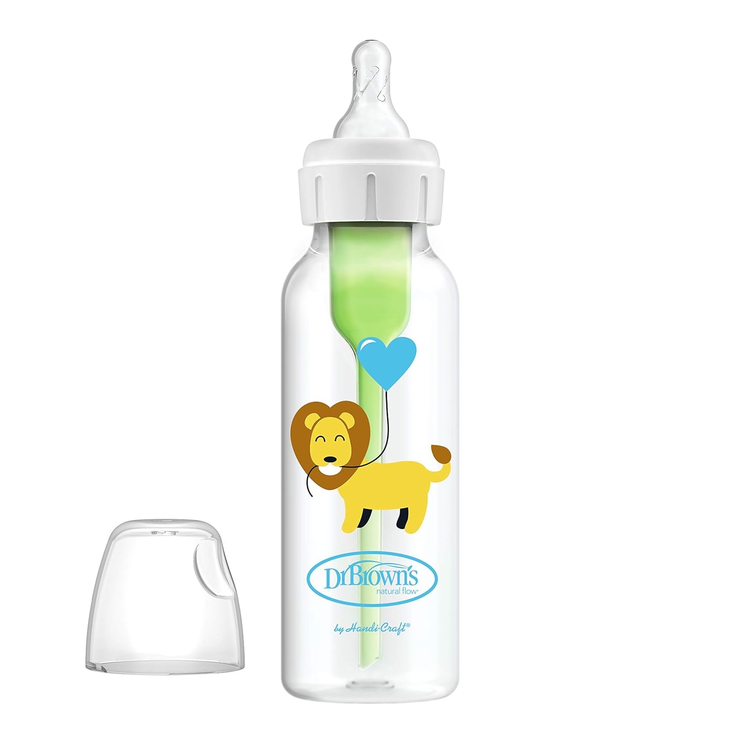 image:imageDr Browns Natural Flow AntiColic OptionsNarrow 8oz250mL Baby Bottle Lovey Gift Set with Level 1 Slow Flow Nipples PinkClear