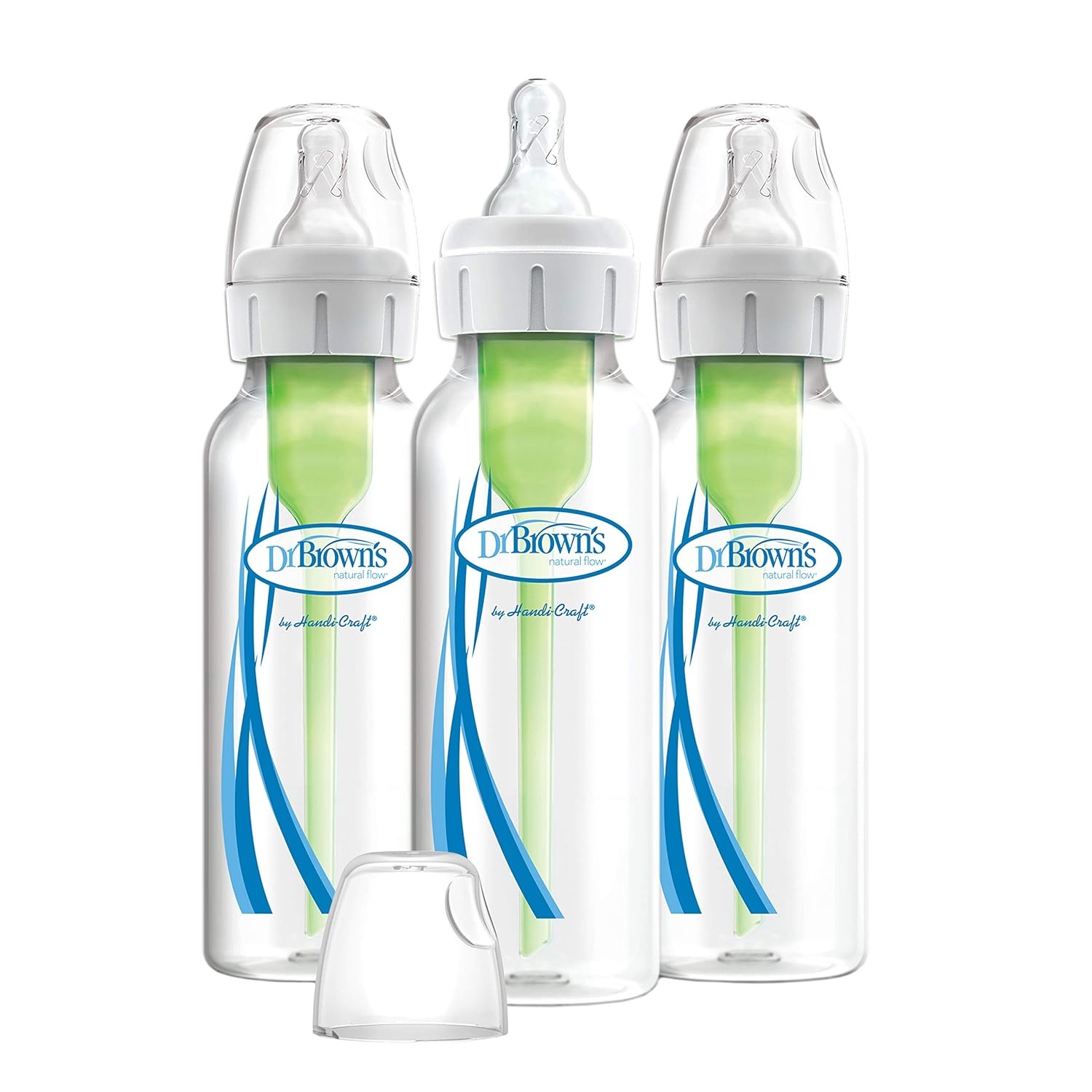 image:imageDr Browns Natural Flow AntiColic OptionsNarrow 8oz250mL Baby Bottle Lovey Gift Set with Level 1 Slow Flow Nipples PinkWoodland Animals