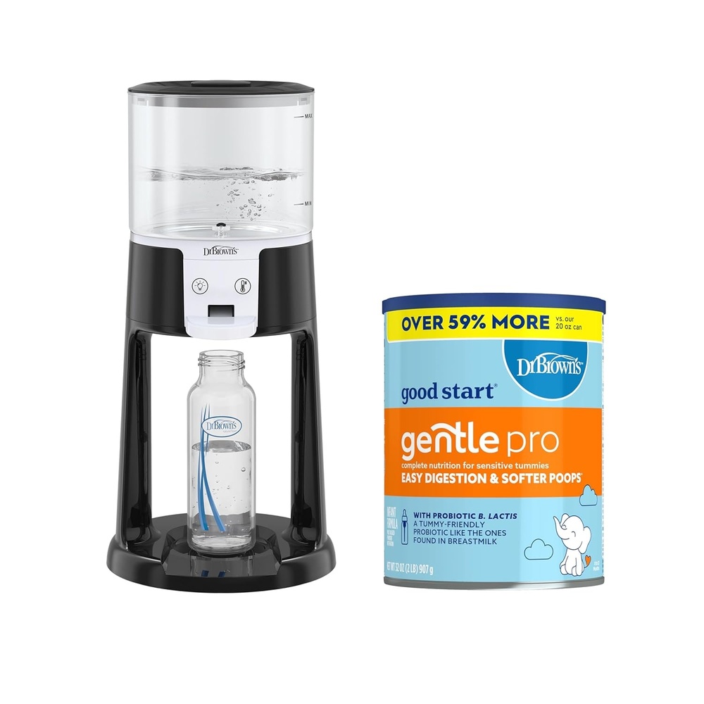 image:imageDr Browns InstaPrep Warm Water Dispenser Black amp Good Start Baby Formula Powder GentlePro Stage 1 Non GMO 32 Ounce for 012 Months
