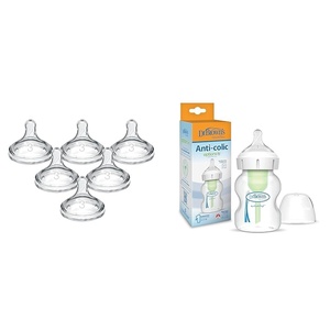 image:imageDr Browns Natural Flow Level 3 WideNeck Baby Bottle Silicone Nipple MediumFast Flow 6m amp Natural Flow AntiColic OptionsWideNeck Baby Bottle 5 oz150 mL Level 1 Nipple