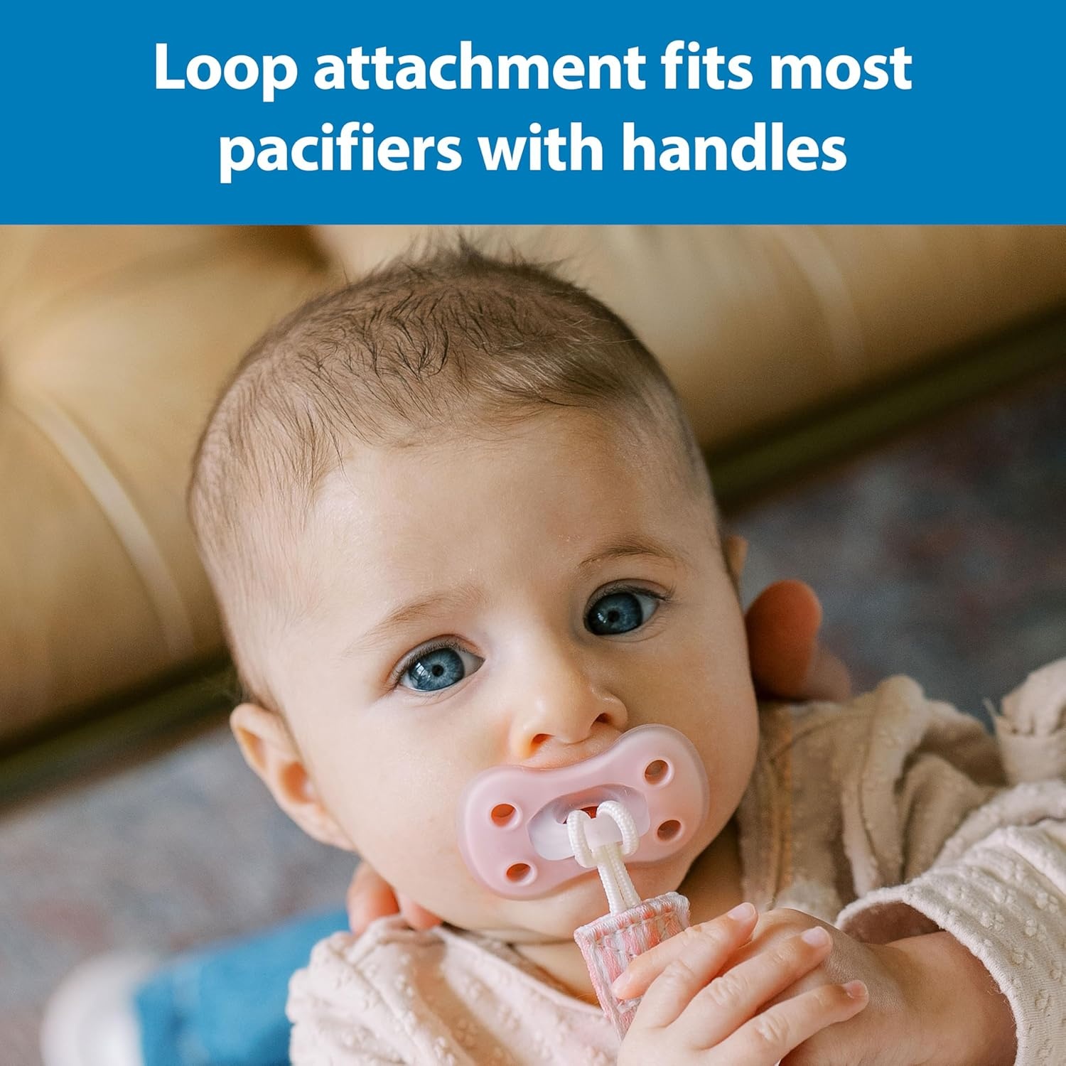 image:imageDr Browns Pacifier Clips Universal Fit Fabric Strap for Pacifiers Flowers and Stripes BPAFree 018 Months 2PackPink and White