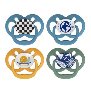 image:imageDr Browns Advantage GlowintheDark Baby Pacifier Fully Symmetrical Soother with Soft Silicone Bulb Scooter SquirrelPurple Nature 618m BPA Free 4 Pack4 Pack  Glow Blue  Snail