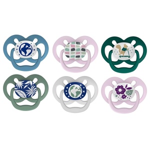image:imageDr Browns Advantage GlowintheDark Baby Pacifier Fully Symmetrical Soother with Soft Silicone Bulb Scooter SquirrelPurple Nature 618m BPA Free 4 Pack6Pack  Glow Blue  Purple