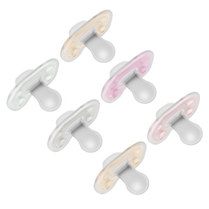 image:imageDr Browns Advantage OnePiece Silicone Baby Pacifier Fully Symmetrical Soother PinkEcruPinkGrayGreenTan 06m BPA Free 6 Pack6 Pack  PinkEcruPinkGrayGreenTan