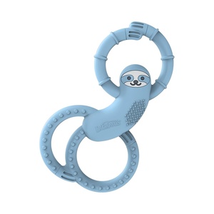 image:imageDr Browns Flexees Teether Gray Bunny Soft 100 Silicone Baby Teether BPA Free 3m 1 PackSloth  Blue