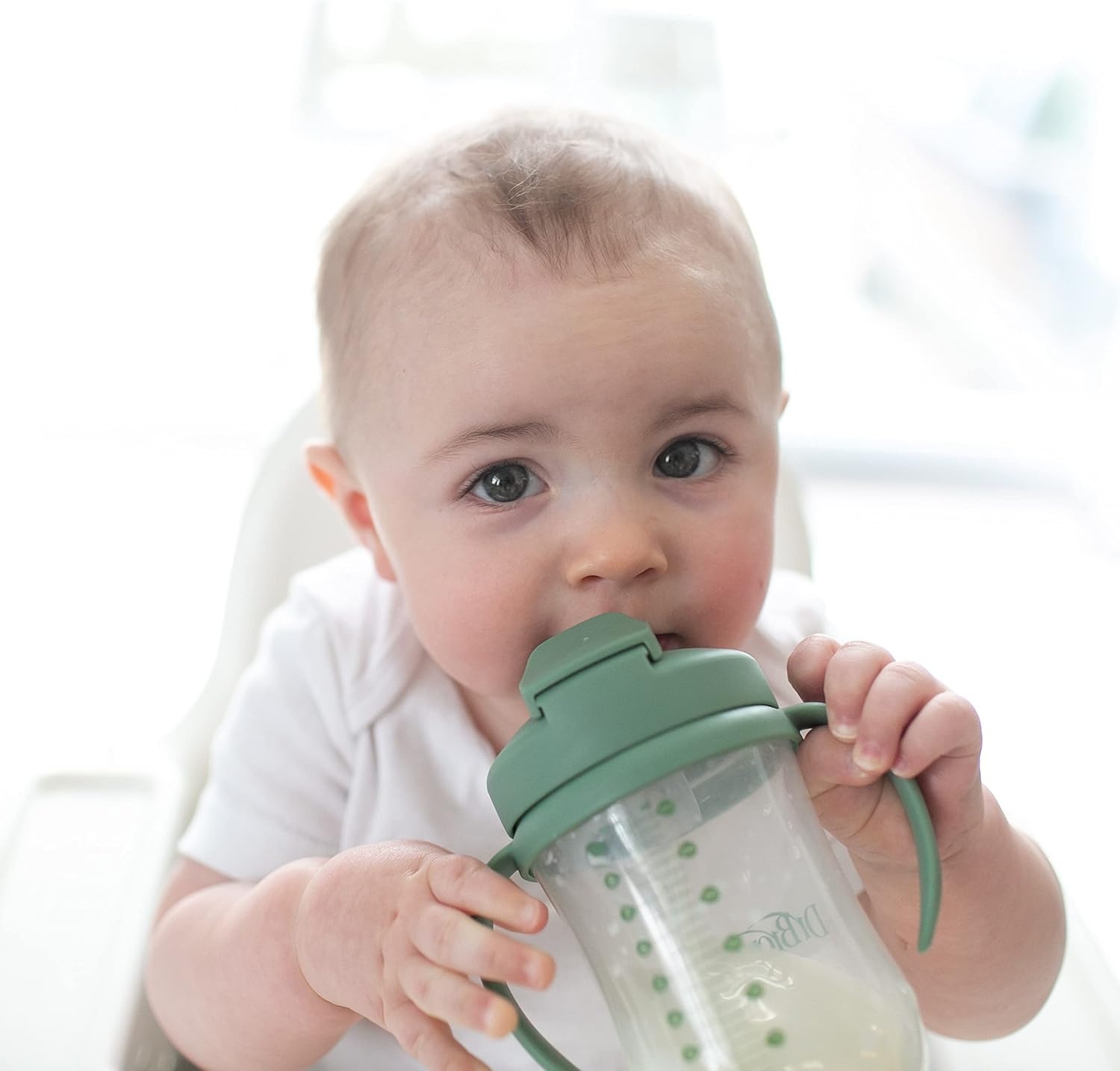 image:imageDr Browns Milestones Babys First Straw Cup Training Cup with Weighted Straw 9oz270mL Dark BlueVintage Yellow BPA Free 6m 2 PackCoral Olive 2Pack