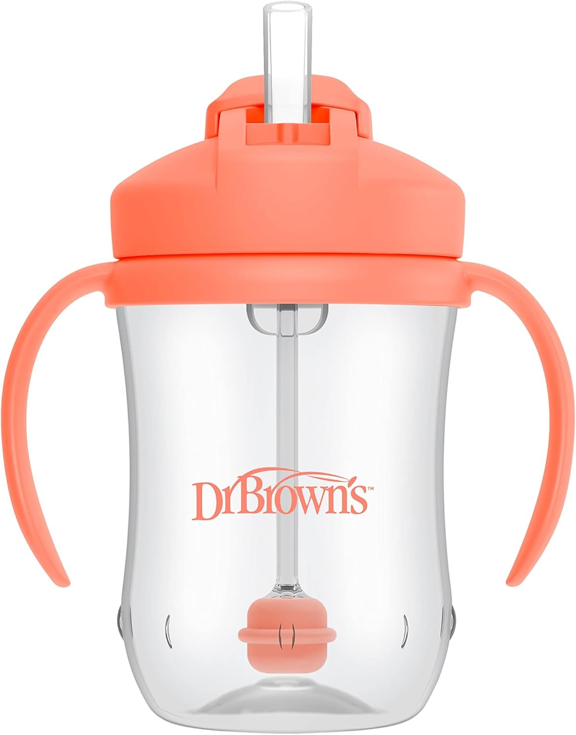 image:imageDr Browns Milestones Babys First Straw Cup Training Cup with Weighted Straw 9oz270mL Dark BlueVintage Yellow BPA Free 6m 2 PackCoral Olive 2Pack