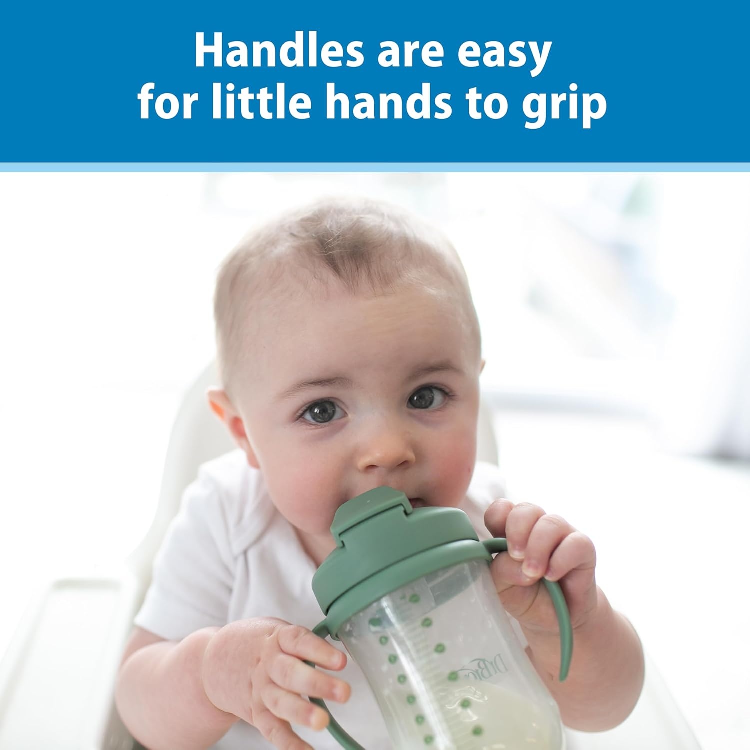 image:imageDr Browns Milestones Babys First Straw Cup Training Cup with Weighted Straw 9oz270mL Dark BlueVintage Yellow BPA Free 6m 2 PackOlive Green 1Pack