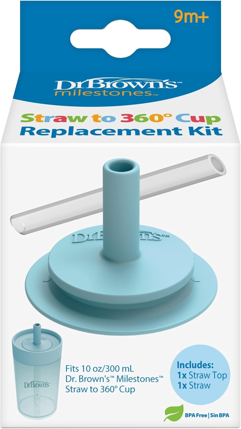 image:imageDr Browns Straw Replacement Kit for Milestones Strawto360 Cup Set BPAFree 1Pack