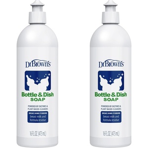 image:imageDr Browns Bottle amp Dish Soap for Baby Bottles and Baby Accessories PlantDerived FragranceFree 16 fl oz 1 Pack16 Fl Oz Pack of 2