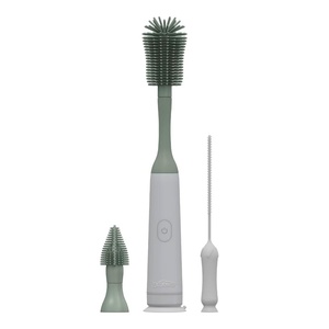 image:imageDr Browns Electric Silicone Brush Set Spinning Handle  3 Brushes to Clean Baby Bottles Spouts Nipples and Straws BPAFree