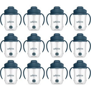 image:imageDr Browns Milestones Babys First Straw Cup Training Cup with Weighted Straw 9oz270mL Dark BlueVintage Yellow BPA Free 6m 2 PackDark Blue  12Pack