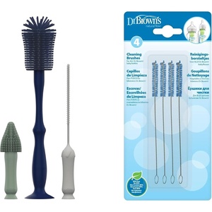 image:imageDr Browns Silicone Cleaning Brush Set with Bottle Spout and Straw Brush 3 Brushes to Clean Baby Bottles Spouts Nipples and Straws BPA Free  3PackSilicone Brush Set  Vent Brush 4pack