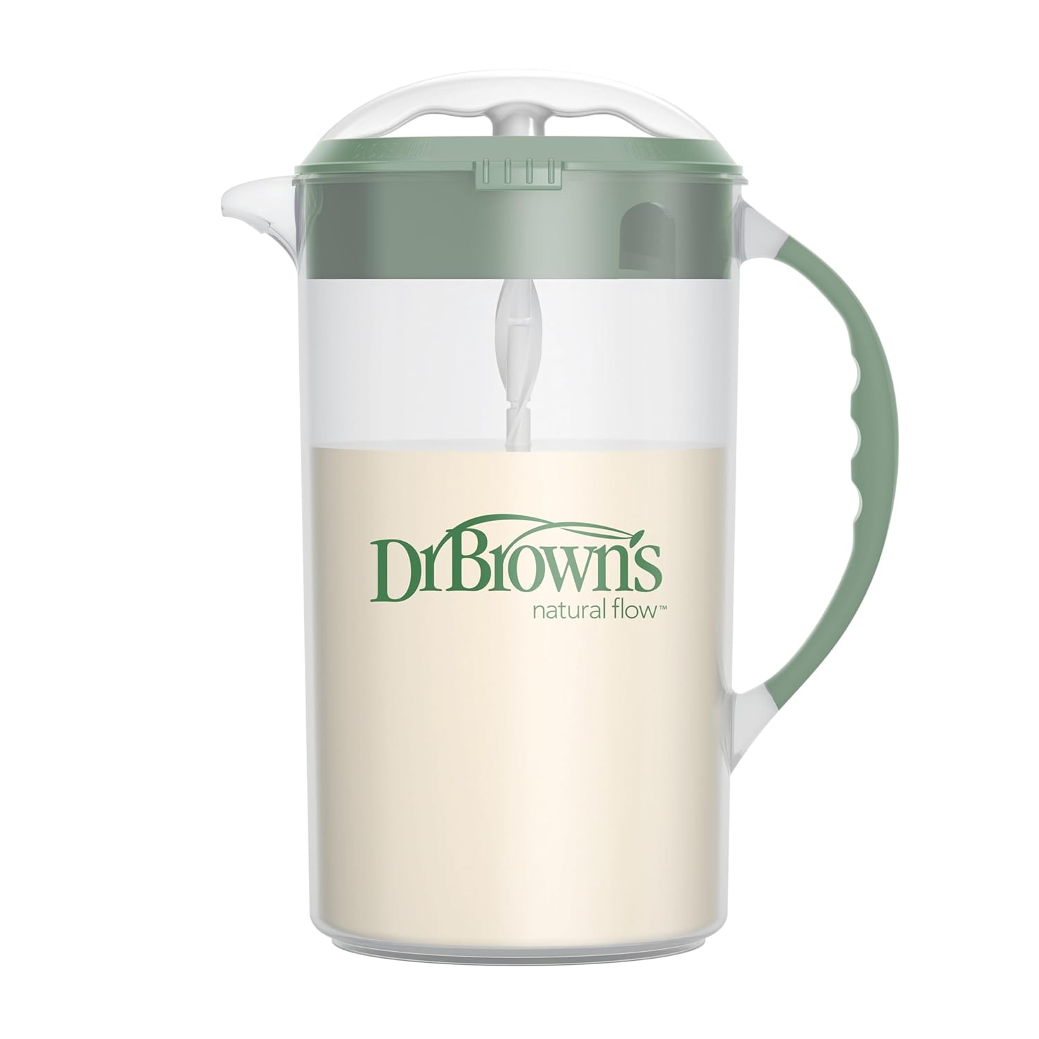image:imageDr Browns Baby Formula Mixing Pitcher with Adjustable Stopper Locking Lid amp No Drip Spout amp Dr Browns Natural Flow Level 2 Narrow Baby Bottle Silicone Nipple Medium Flow 3m