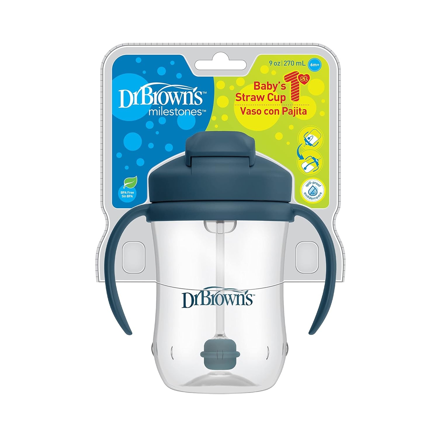 image:imageDr Browns Milestones Sippy Bottle 2Pack with Level 3 MediumFast Flow Nipple 6Pack for 6 Months Plus Babies2 Pack Light Pink Ecru
