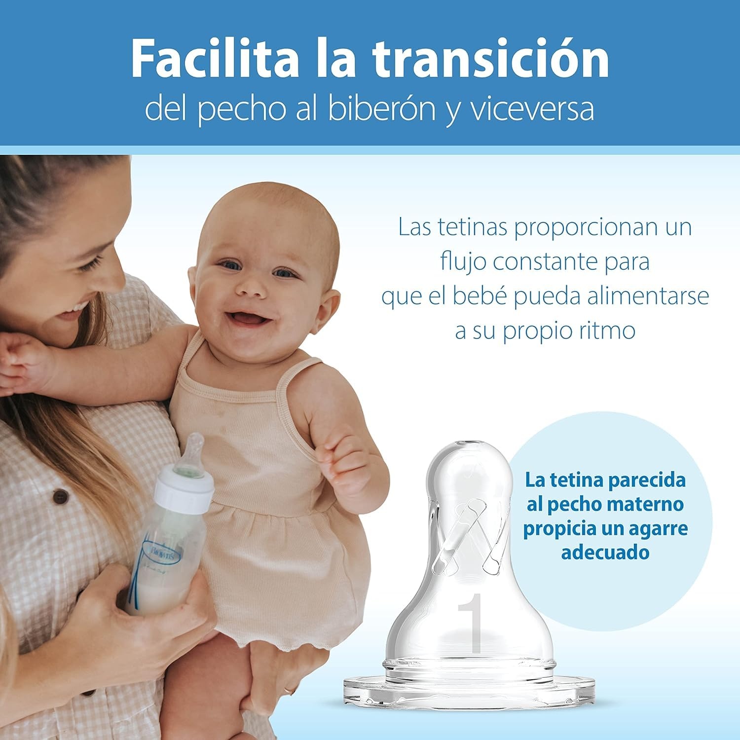 image:imageDr Browns Options AntiColic Baby Bottle 8oz 4 Pack and Dr Browns Original Nipple Level 2 3m 6 Count
