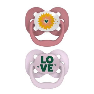 image:imageDr Browns Advantage Baby Pacifier Fully Symmetrical Soother with Soft Silicone Bulb Lavender Love 06m BPA Free 2 Pack