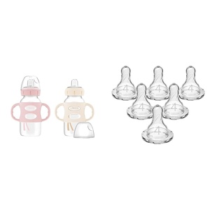 image:imageDr Browns Milestones Sippy Bottle 2Pack with Level 4 Fast Flow Nipple 6Pack2 Pack  Light Pink  Ecru