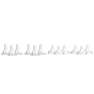 image:imageDr Browns Natural Flow Level 3 Narrow and WideNeck Baby Bottle Silicone Nipples MediumFast Flow 6m 100 Silicone Bottle Nipples 6 PackLevel 3  6 Pack  6m