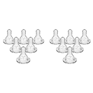 image:imageDr Browns Natural Flow YCut Narrow Baby Bottle Silicone Nipple 6 Count and Level 2 Narrow Baby Bottle Silicone Nipple 6 Count