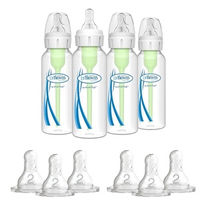 image:imageDr Browns Options AntiColic Baby Bottle  8oz  4 Pack and Dr Browns Original Nipple Level 2 3m 6 Count
