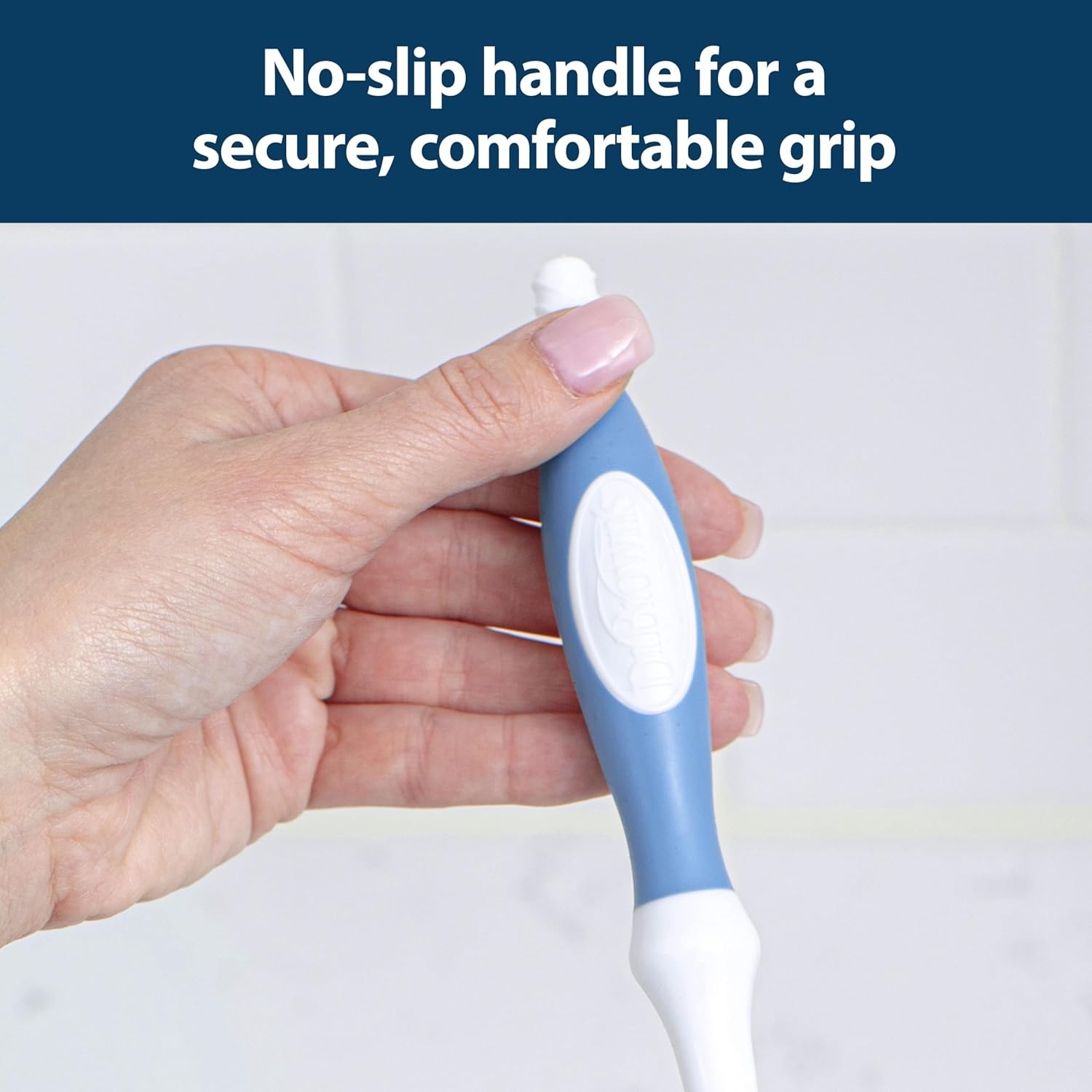 image:imageDr Browns Deluxe Bottle Brush for Cleaning Baby Bottles Nipples and Sippy Cups with Suction Cup Stand and Vent Brush BPAFree Blue 1Pack Packaging and Color May Vary1Pack Blue