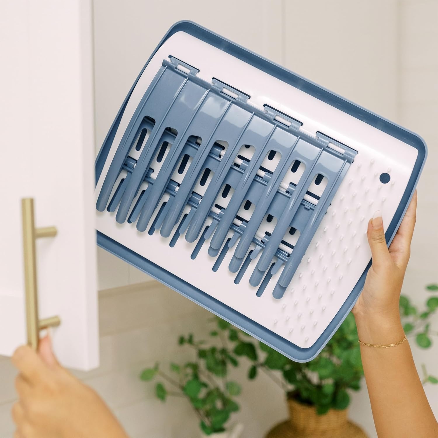 image:imageDr Browns Folding Baby Bottle Drying Rack for Easy Storage Dry Nipples Pacifiers and Other Baby Essentials BPA FreeFolding Drying Rack