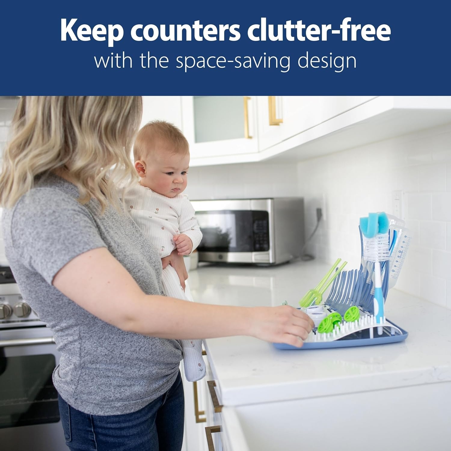 image:imageDr Browns Folding Baby Bottle Drying Rack for Easy Storage Dry Nipples Pacifiers and Other Baby Essentials BPA FreeFolding Drying Rack